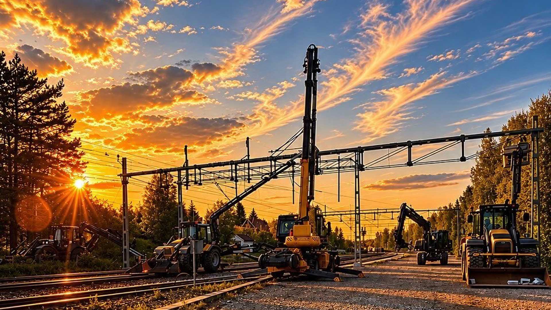 The Silverhöjd Line in the sunset